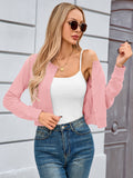 Chiclily Cropped Cardigan Sweaters for Women Long Sleeve Button Down Open Front Knit Bolero Shrugs