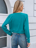 Chiclily Cropped Cardigan Sweaters for Women Long Sleeve Button Down Open Front Knit Bolero Shrugs