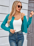 Chiclily Cropped Cardigan Sweaters for Women Long Sleeve Button Down Open Front Knit Bolero Shrugs
