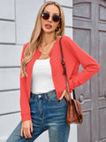 Chiclily Cropped Cardigan Sweaters for Women Long Sleeve Button Down Open Front Knit Bolero Shrugs