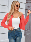 Chiclily Cropped Cardigan Sweaters for Women Long Sleeve Button Down Open Front Knit Bolero Shrugs