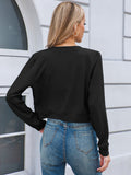 Chiclily Cropped Cardigan Sweaters for Women Long Sleeve Button Down Open Front Knit Bolero Shrugs