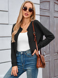 Chiclily Cropped Cardigan Sweaters for Women Long Sleeve Button Down Open Front Knit Bolero Shrugs