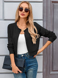 Chiclily Cropped Cardigan Sweaters for Women Long Sleeve Button Down Open Front Knit Bolero Shrugs