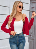 Chiclily Cropped Cardigan Sweaters for Women Long Sleeve Button Down Open Front Knit Bolero Shrugs