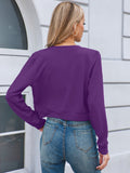 Chiclily Cropped Cardigan Sweaters for Women Long Sleeve Button Down Open Front Knit Bolero Shrugs