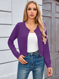 Chiclily Cropped Cardigan Sweaters for Women Long Sleeve Button Down Open Front Knit Bolero Shrugs