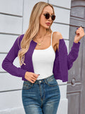 Chiclily Cropped Cardigan Sweaters for Women Long Sleeve Button Down Open Front Knit Bolero Shrugs