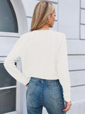 Chiclily Cropped Cardigan Sweaters for Women Long Sleeve Button Down Open Front Knit Bolero Shrugs