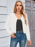 Chiclily Cropped Cardigan Sweaters for Women Long Sleeve Button Down Open Front Knit Bolero Shrugs