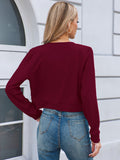 Chiclily Cropped Cardigan Sweaters for Women Long Sleeve Button Down Open Front Knit Bolero Shrugs