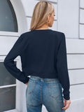 Chiclily Cropped Cardigan Sweaters for Women Long Sleeve Button Down Open Front Knit Bolero Shrugs