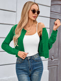 Chiclily Cropped Cardigan Sweaters for Women Long Sleeve Button Down Open Front Knit Bolero Shrugs