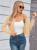 Chiclily Cropped Cardigan Sweaters for Women Long Sleeve Button Down Open Front Knit Bolero Shrugs