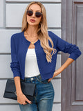 Chiclily Cropped Cardigan Sweaters for Women Long Sleeve Button Down Open Front Knit Bolero Shrugs