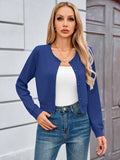 Chiclily Cropped Cardigan Sweaters for Women Long Sleeve Button Down Open Front Knit Bolero Shrugs