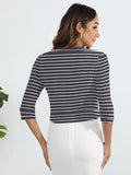Chiclily Women's 3/4 Sleeve Cropped Cardigans Sweaters Lightweight Open Front Shrugs for Women