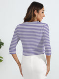 Chiclily Women's 3/4 Sleeve Cropped Cardigans Sweaters Lightweight Open Front Shrugs for Women