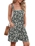 Chiclily Women's Casual Overalls Shorts, Loose Button Adjustable Straps Jumpsuits with Pockets, Summer Boho Wide Leg Rompers