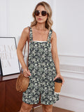 Chiclily Women's Casual Overalls Shorts, Loose Button Adjustable Straps Jumpsuits with Pockets, Summer Boho Wide Leg Rompers