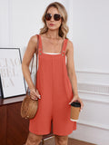 Chiclily Women's Casual Overalls Shorts, Loose Button Adjustable Straps Jumpsuits with Pockets, Summer Boho Wide Leg Rompers