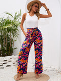 Chiclily Women Wide Leg Pants with Pockets High Waist Loose Belt Flowy Casual Trousers