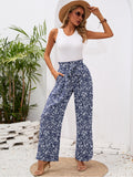 Chiclily Women Wide Leg Pants with Pockets High Waist Loose Belt Flowy Casual Trousers