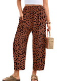 Chiclily Women's High Waisted Palazzo Pants Casual Loose Wide Leg Trousers with Pockets Drawstring Flowy Pants