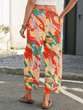 Chiclily Women's High Waisted Palazzo Pants Casual Loose Wide Leg Trousers with Pockets Drawstring Flowy Pants