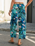 Chiclily Women's High Waisted Palazzo Pants Casual Loose Wide Leg Trousers with Pockets Drawstring Flowy Pants