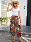 Chiclily Women's High Waisted Palazzo Pants Casual Loose Wide Leg Trousers with Pockets Drawstring Flowy Pants