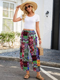 Chiclily Women's High Waisted Palazzo Pants Casual Loose Wide Leg Trousers with Pockets Drawstring Flowy Pants