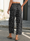 Chiclily Women's High Waisted Palazzo Pants Casual Loose Wide Leg Trousers with Pockets Drawstring Flowy Pants