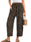Chiclily Women's High Waisted Palazzo Pants Casual Loose Wide Leg Trousers with Pockets Drawstring Flowy Pants