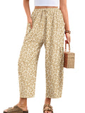 Chiclily Women's High Waisted Palazzo Pants Casual Loose Wide Leg Trousers with Pockets Drawstring Flowy Pants