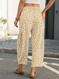 Chiclily Women's High Waisted Palazzo Pants Casual Loose Wide Leg Trousers with Pockets Drawstring Flowy Pants