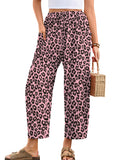Chiclily Women's High Waisted Palazzo Pants Casual Loose Wide Leg Trousers with Pockets Drawstring Flowy Pants