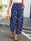 Chiclily Women's High Waisted Palazzo Pants Casual Loose Wide Leg Trousers with Pockets Drawstring Flowy Pants