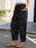 Chiclily Women's High Waisted Palazzo Pants Casual Loose Wide Leg Trousers with Pockets Drawstring Flowy Pants