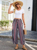 Chiclily Women's High Waisted Palazzo Pants Casual Loose Wide Leg Trousers with Pockets Drawstring Flowy Pants