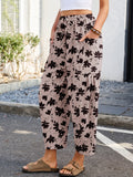 Chiclily Women's High Waisted Palazzo Pants Casual Loose Wide Leg Trousers with Pockets Drawstring Flowy Pants