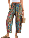 Chiclily Women's High Waisted Palazzo Pants Casual Loose Wide Leg Trousers with Pockets Drawstring Flowy Pants