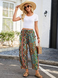 Chiclily Women's High Waisted Palazzo Pants Casual Loose Wide Leg Trousers with Pockets Drawstring Flowy Pants