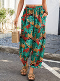 Chiclily Women's High Waisted Palazzo Pants Casual Loose Wide Leg Trousers with Pockets Drawstring Flowy Pants