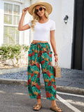 Chiclily Women's High Waisted Palazzo Pants Casual Loose Wide Leg Trousers with Pockets Drawstring Flowy Pants