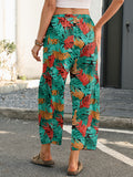 Chiclily Women's High Waisted Palazzo Pants Casual Loose Wide Leg Trousers with Pockets Drawstring Flowy Pants