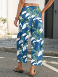 Chiclily Women's High Waisted Palazzo Pants Casual Loose Wide Leg Trousers with Pockets Drawstring Flowy Pants