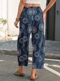 Chiclily Women's High Waisted Palazzo Pants Casual Loose Wide Leg Trousers with Pockets Drawstring Flowy Pants