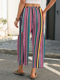 Chiclily Women's High Waisted Palazzo Pants Casual Loose Wide Leg Trousers with Pockets Drawstring Flowy Pants