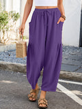 Chiclily Women's High Waisted Palazzo Pants Casual Loose Wide Leg Trousers with Pockets Drawstring Flowy Pants